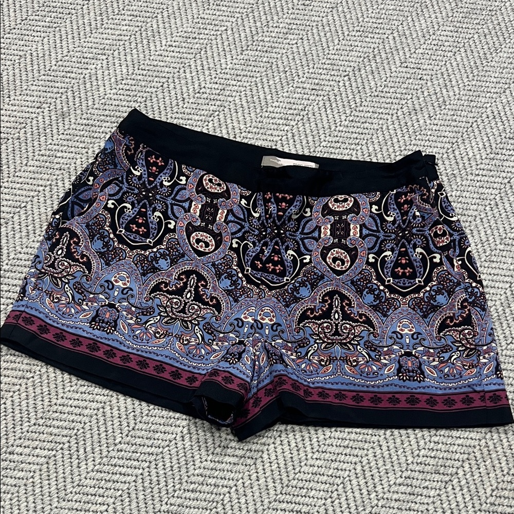 Forever 21 High Waist Patterned Shorts - Blue and Pink